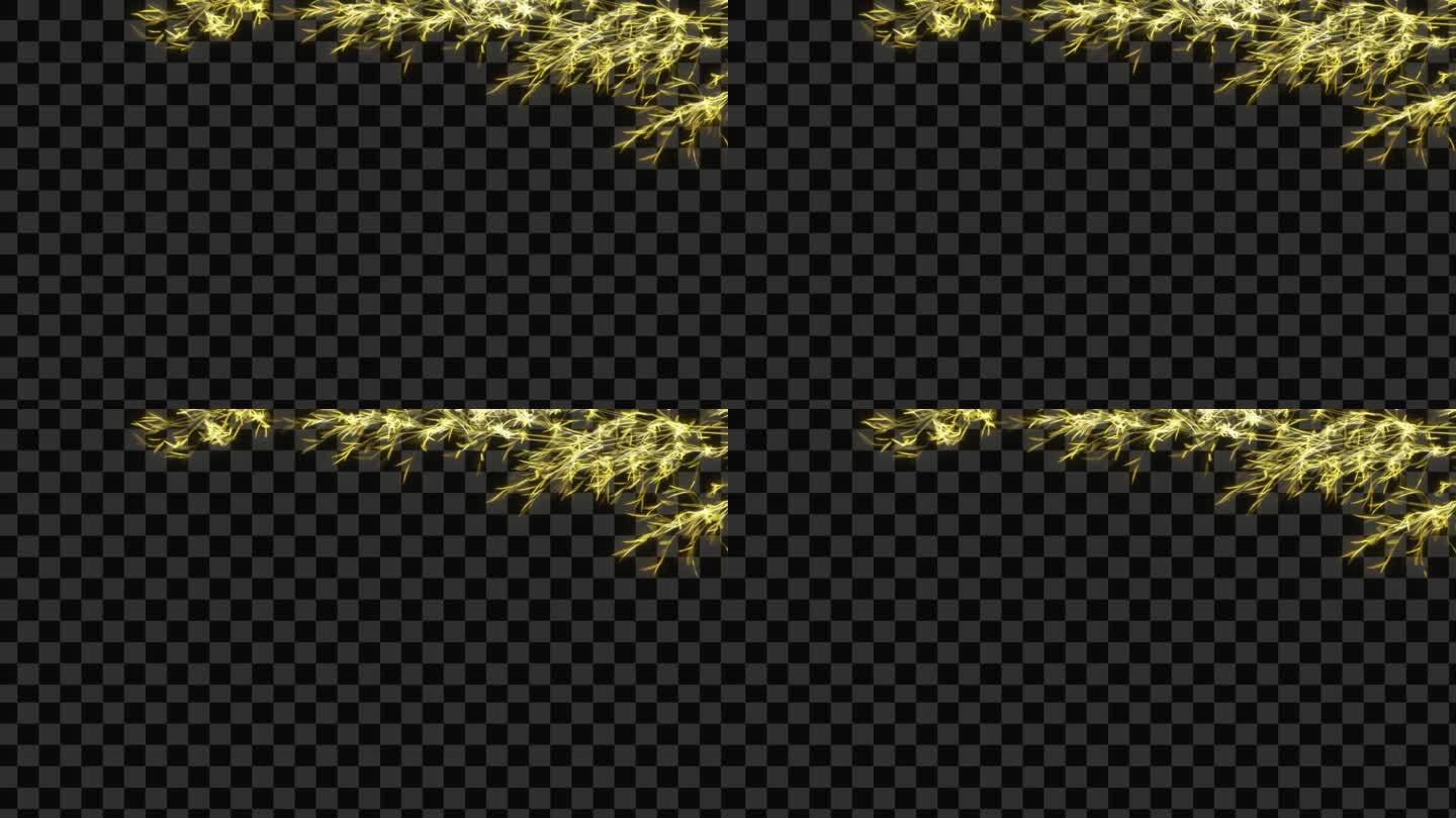 金色发光树枝-带透明通道
