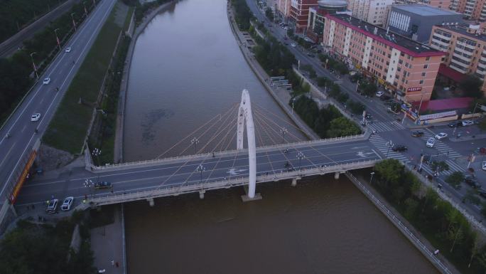 滦平县斜拉桥城航拍牤牛河伊逊河潮河11