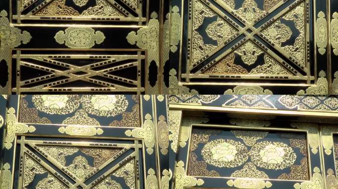 在日本镰仓的健草寺，用黄金装饰的门