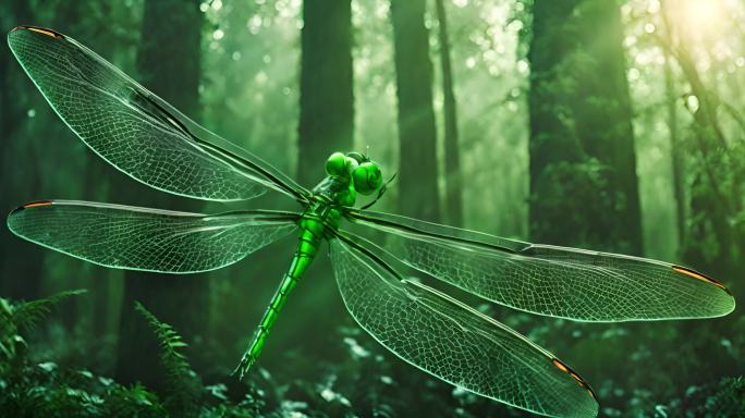 蜻蜓机器人丛林任务科幻概念