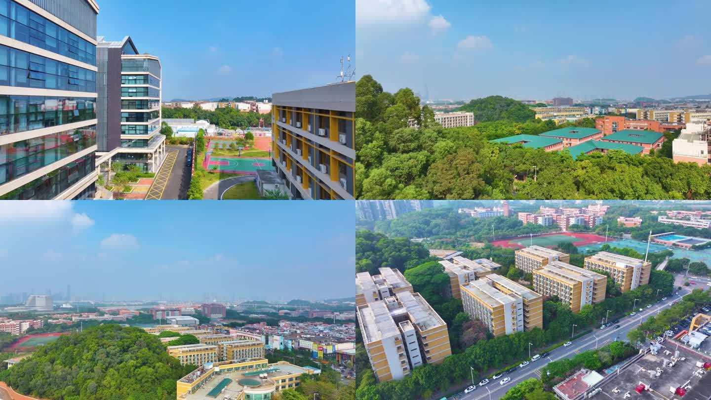 广州大学城航拍校园广州番禺区广东城市风景