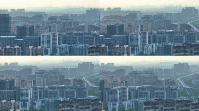杭州市拱墅区拱宸桥高楼大厦航拍城市风景视