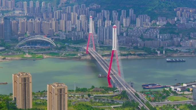 重庆万州三桥延时摄影