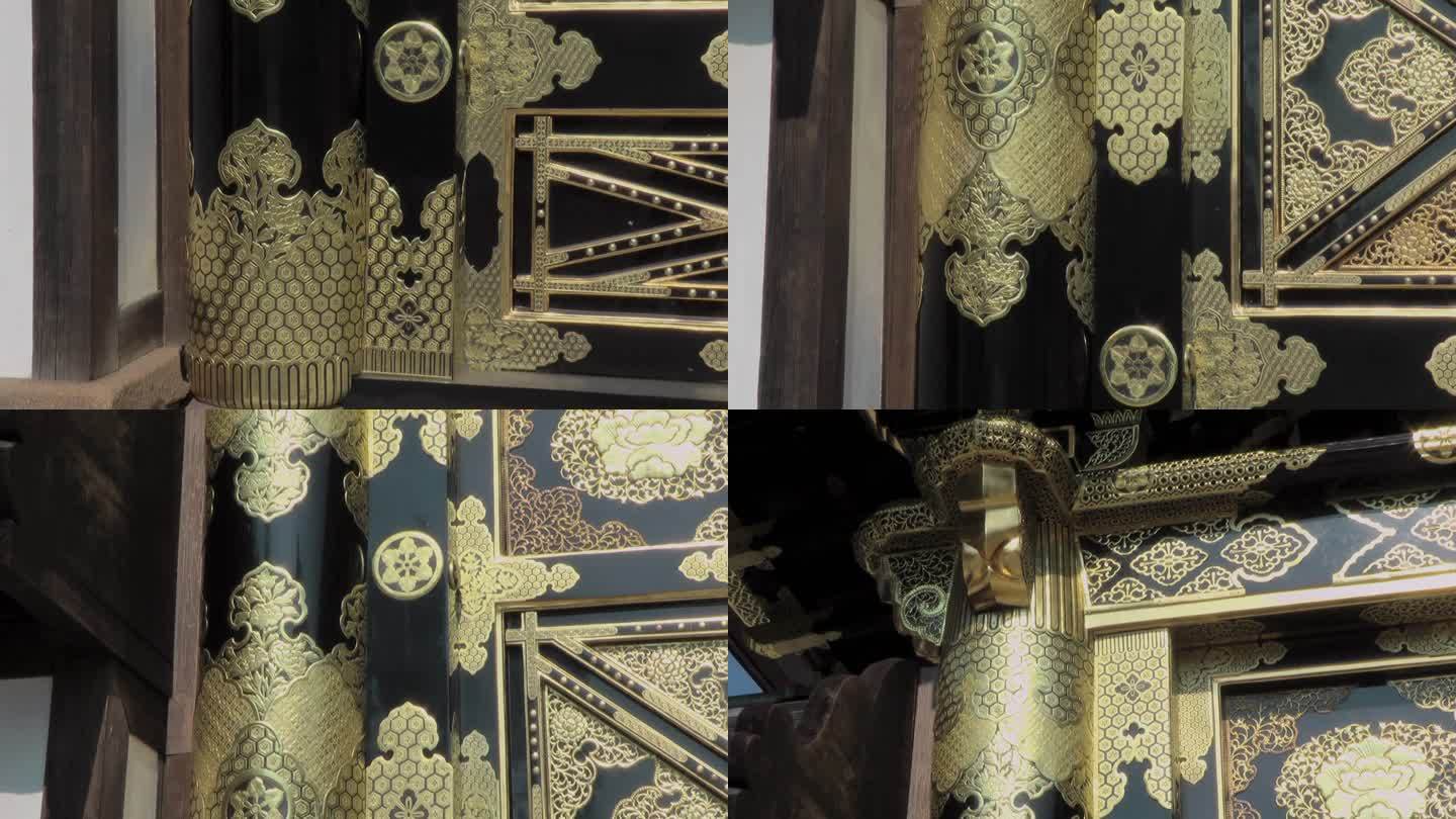 在日本镰仓的健草寺，用黄金装饰的门