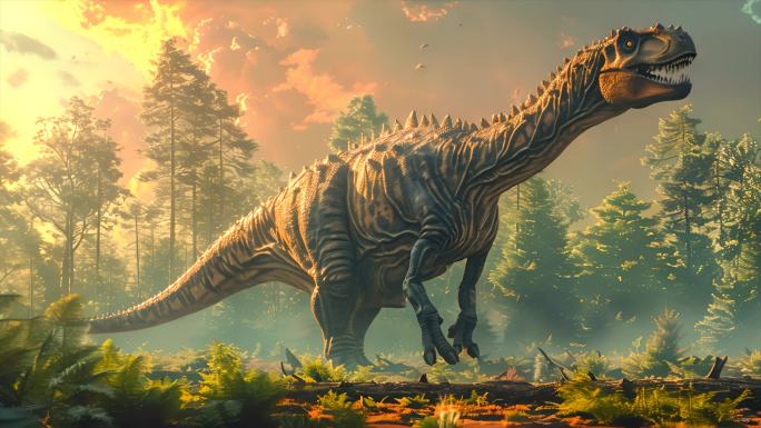 远古森林恐龙侏罗纪白垩纪时代ai素材原创