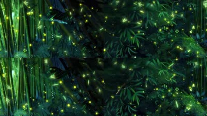 8K卡通唯美梦幻森林竹林