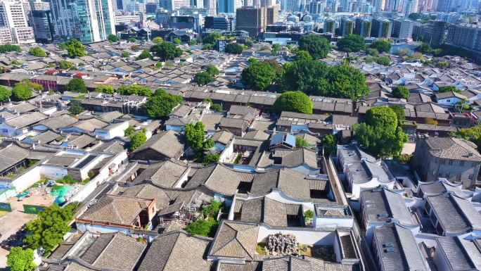 三坊七巷历史文化街区景区航拍景点福州鼓楼