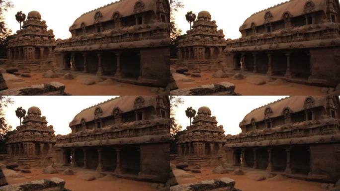 Pancha Rathas, Mahabalipuram，泰米尔纳德邦，印度