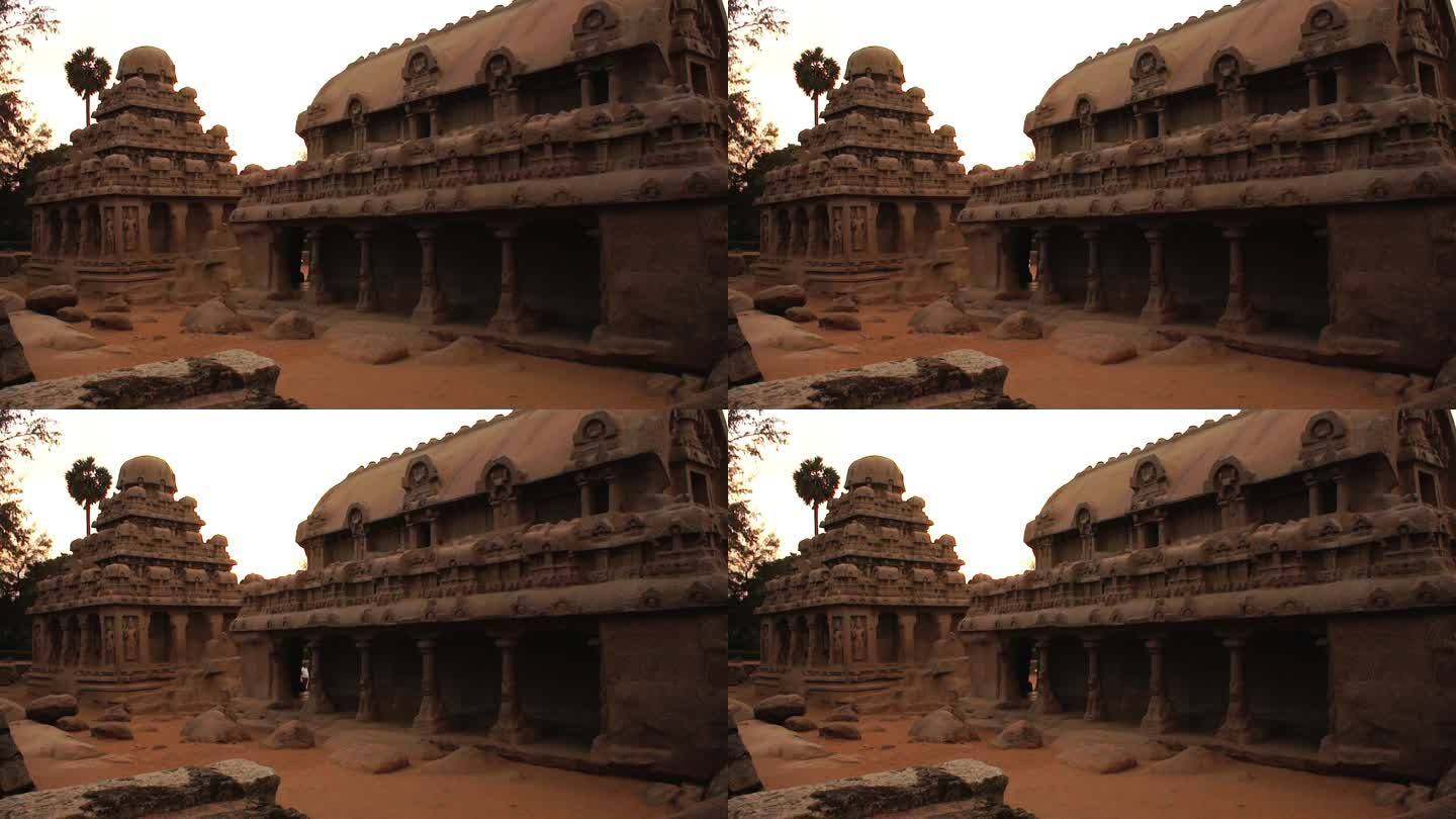 Pancha Rathas, Mahabalipuram，泰米尔纳德邦，印度