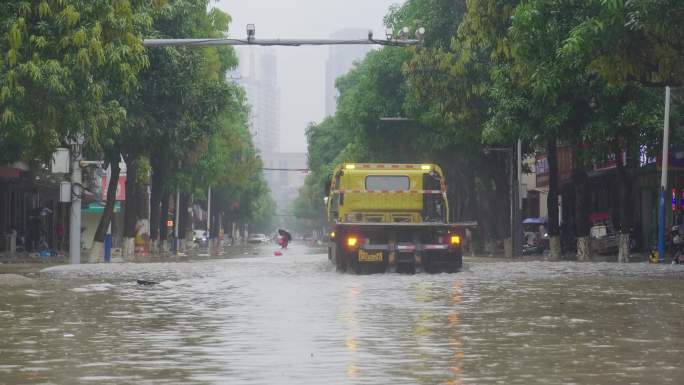 城市内涝-洪水水灾纪实素材