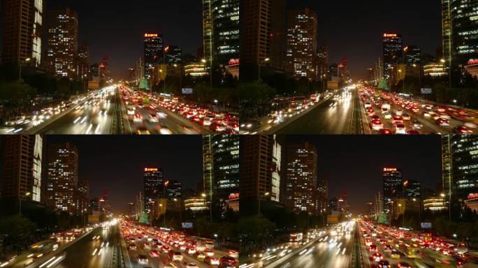 中国北京建国路夜景