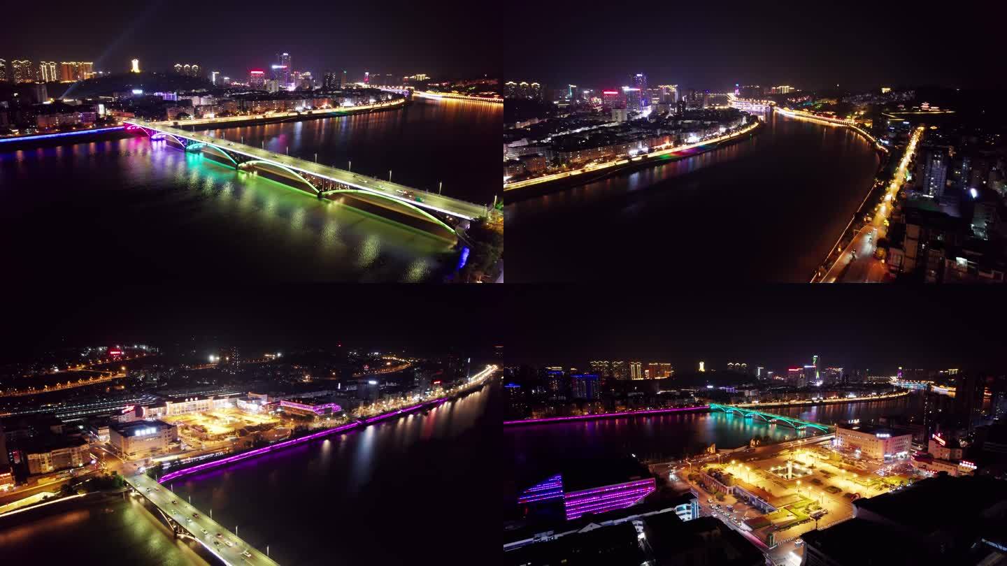 广元市夜景航拍4k