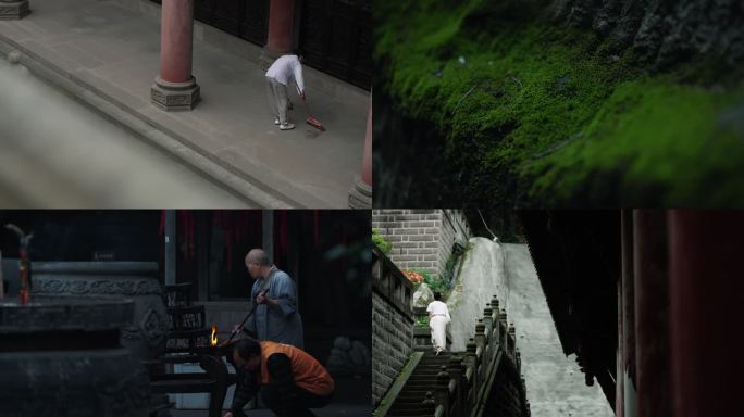 青灯古寺 寺庙意境