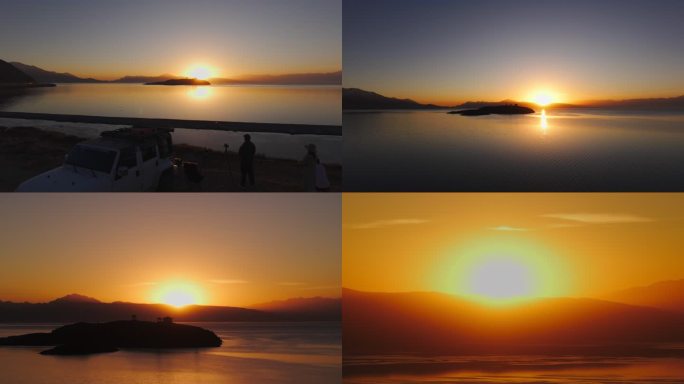 4K赛里木湖的日落