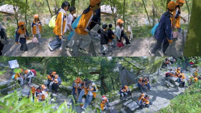 安顺天台山 中学生户外远足登山活动