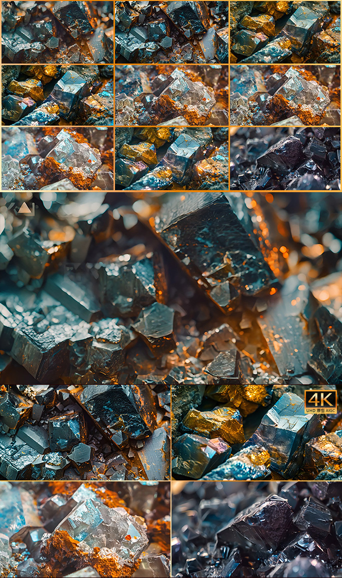 各种天然矿石与稀土原料 水晶矿 铁铜金矿