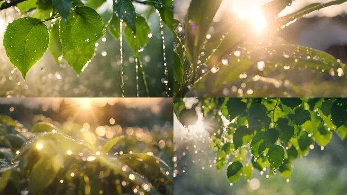 雨后的植物大自然