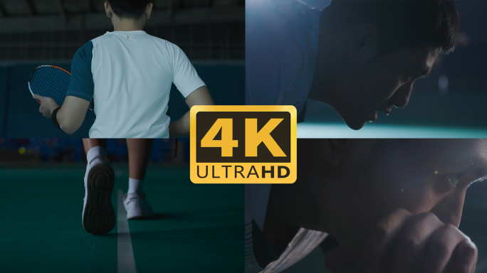 运动员羽毛球球场球拍打羽毛球训练