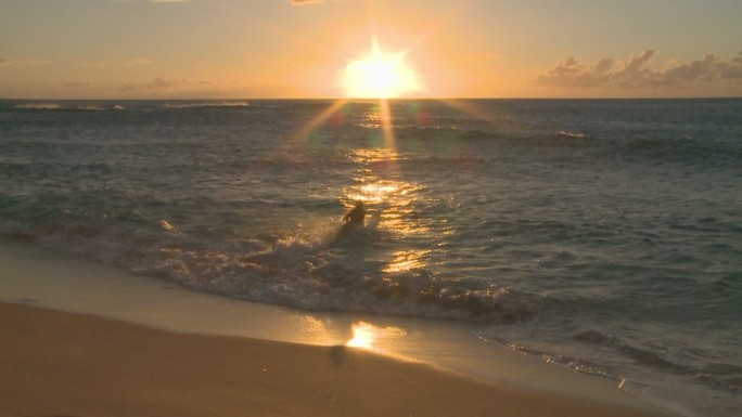 夏威夷檀香山的日落