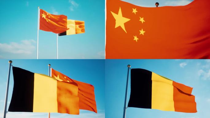 中国比利时国旗中比关系中比建交中比友好