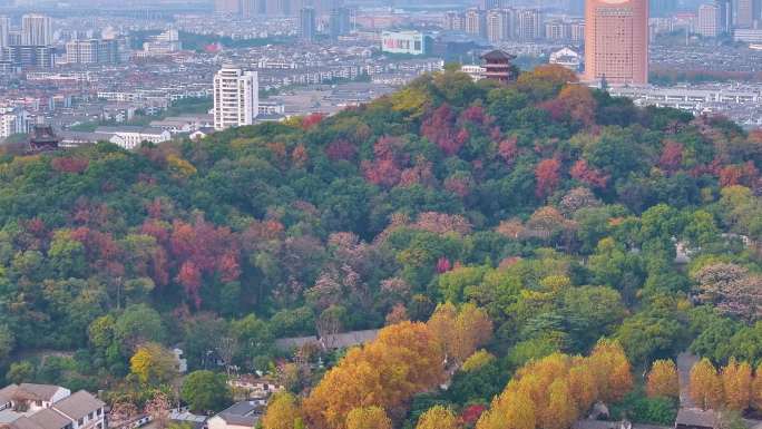 浙江绍兴越城区航拍城市风景风光素材4