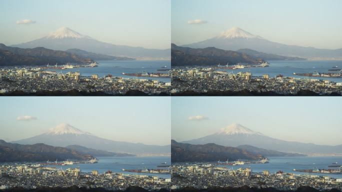 日本的富士山和骏河湾