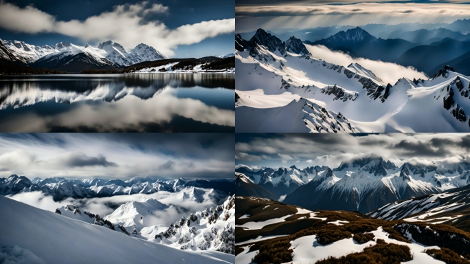 雪山云海高原雪山意境雪山