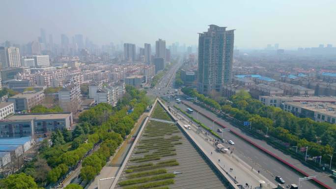 南京市侵华日军南京大屠杀纪念馆航拍素材