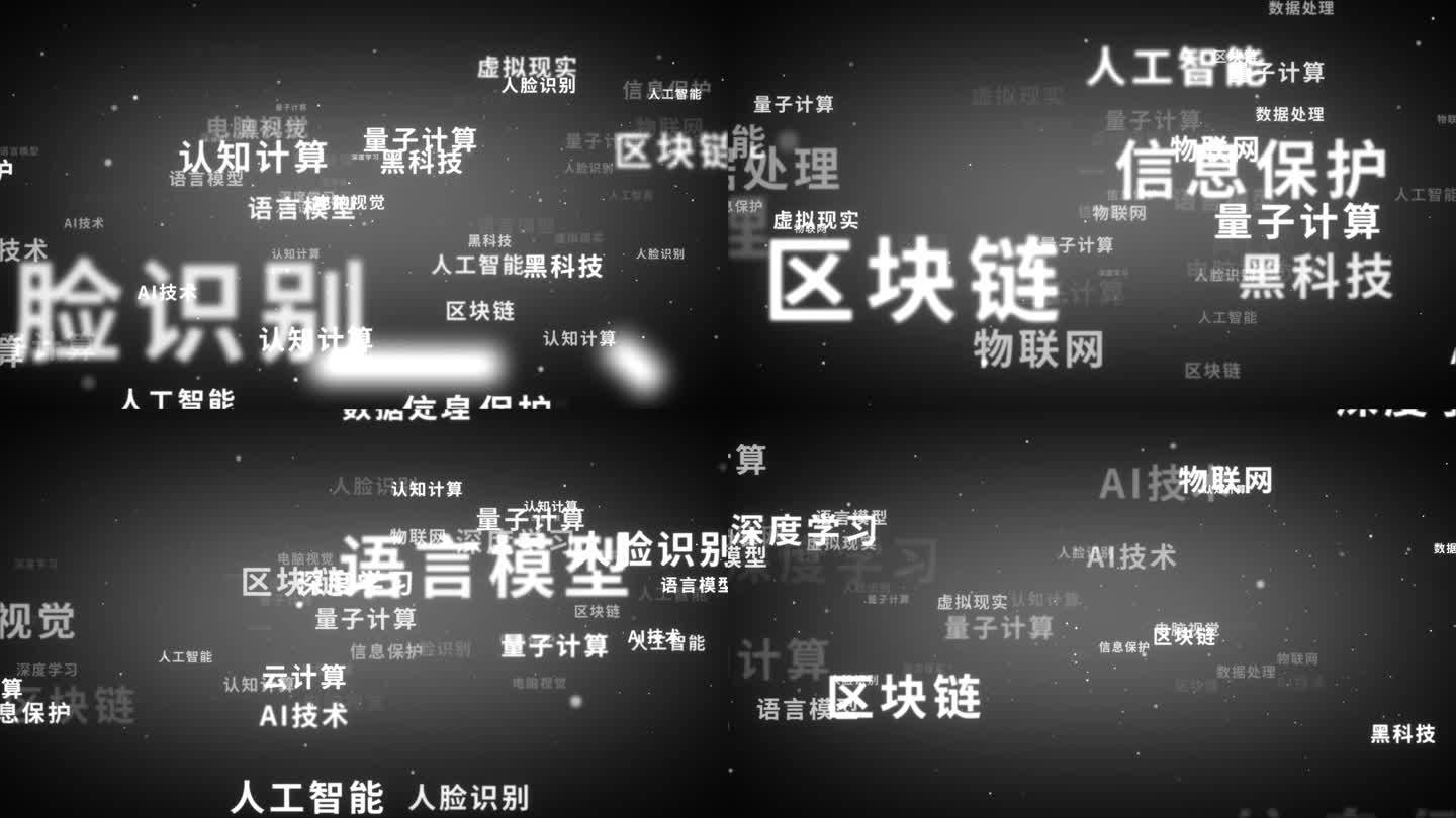 4K循环-科技文字冲屏3