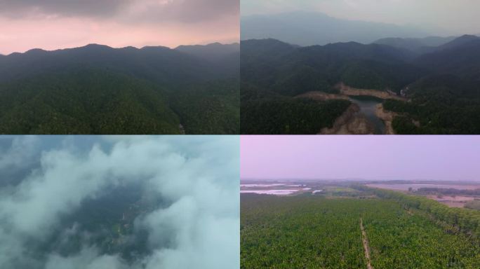 原创航拍海南省乐东尖峰热带雨林景区