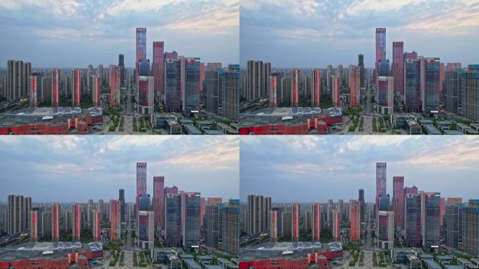 中国长沙湖南金融中心夜景