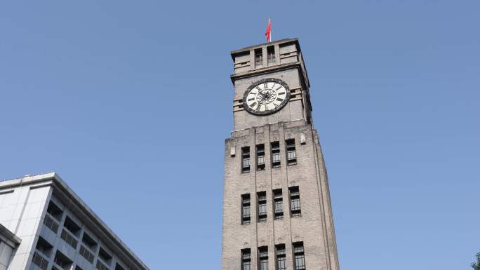 宜宾城市景观-中山街钟鼓楼延时、普通运镜