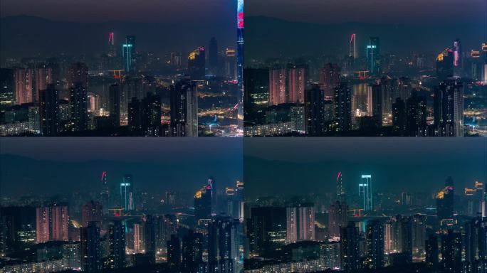 兰州城市夜景航拍