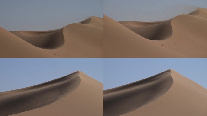 沙漠 风沙 风沙 扬沙 沙漠曲线 沙浪
