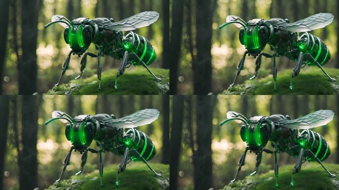 户外机器人视频素材蜻蜓修形状
