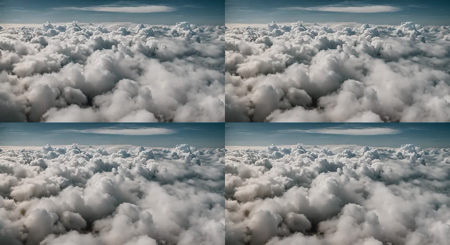 飞越云层时看到的地球景象
