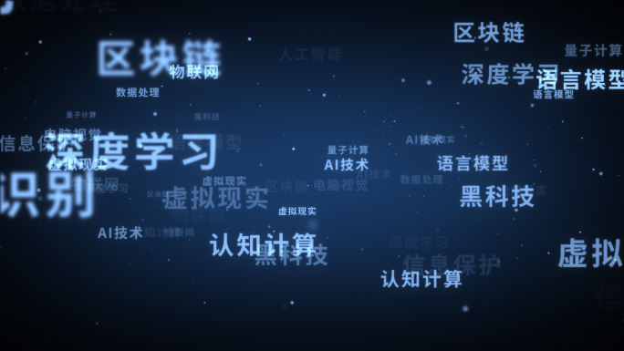 4K循环-科技文字冲屏AE模板1