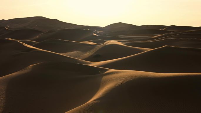 沙漠延时 沙漠落日 沙漠光影效果 沙漠