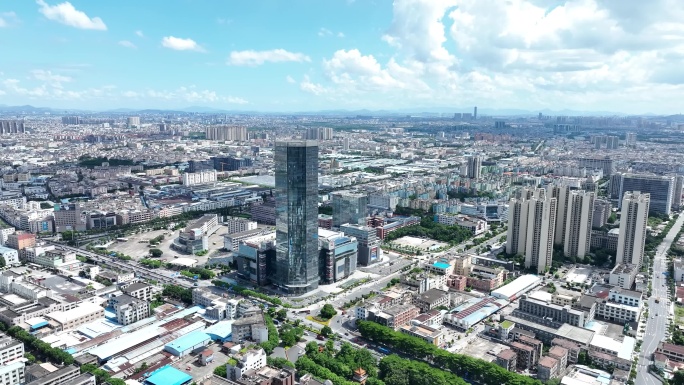 中山市小榄镇地标海港城航拍