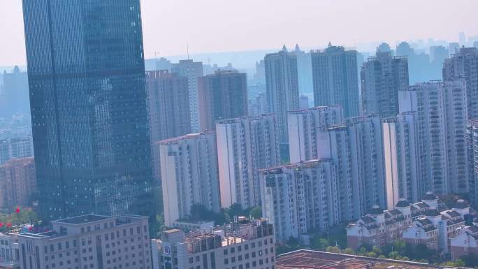 江西南昌红谷滩区赣江江景高楼大厦城市风景