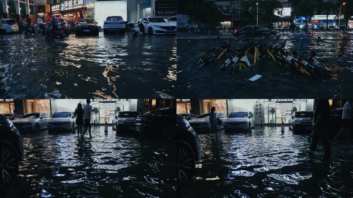 暴风雨后的城市街道-升格动画