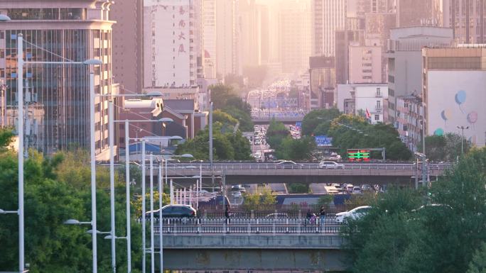 城市车流 城市交通 城市 城市道路错综