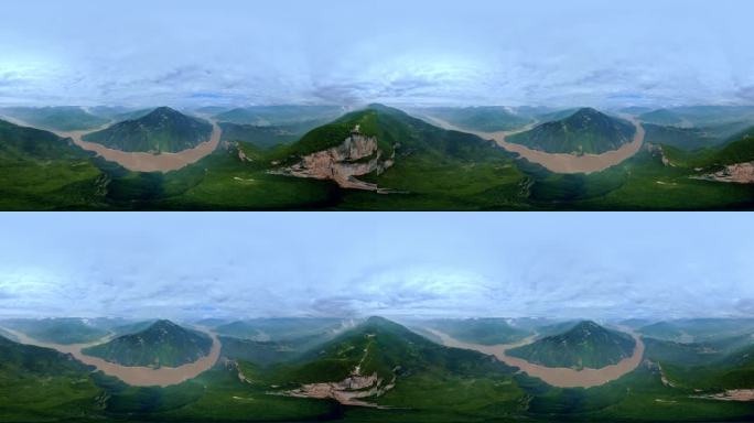 中国长江三峡瞿塘峡夔门航拍VR360全景