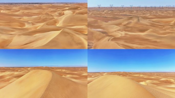 塔克拉玛干大沙漠新疆沙漠沙漠电网