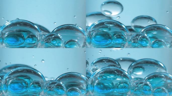 蓝色水分子气泡