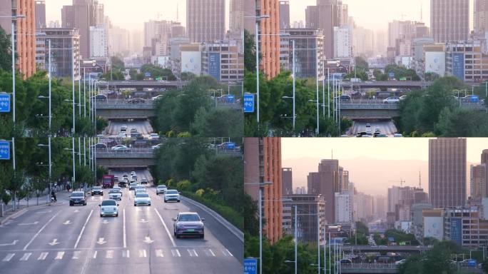 城市车流 城市交通 城市 城市道路错综