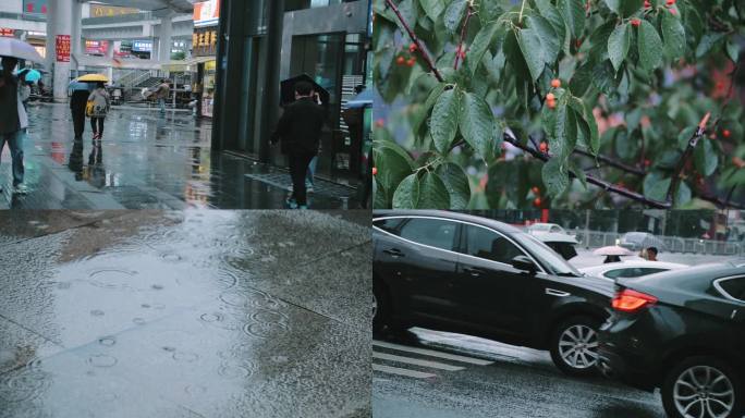 下雨街道