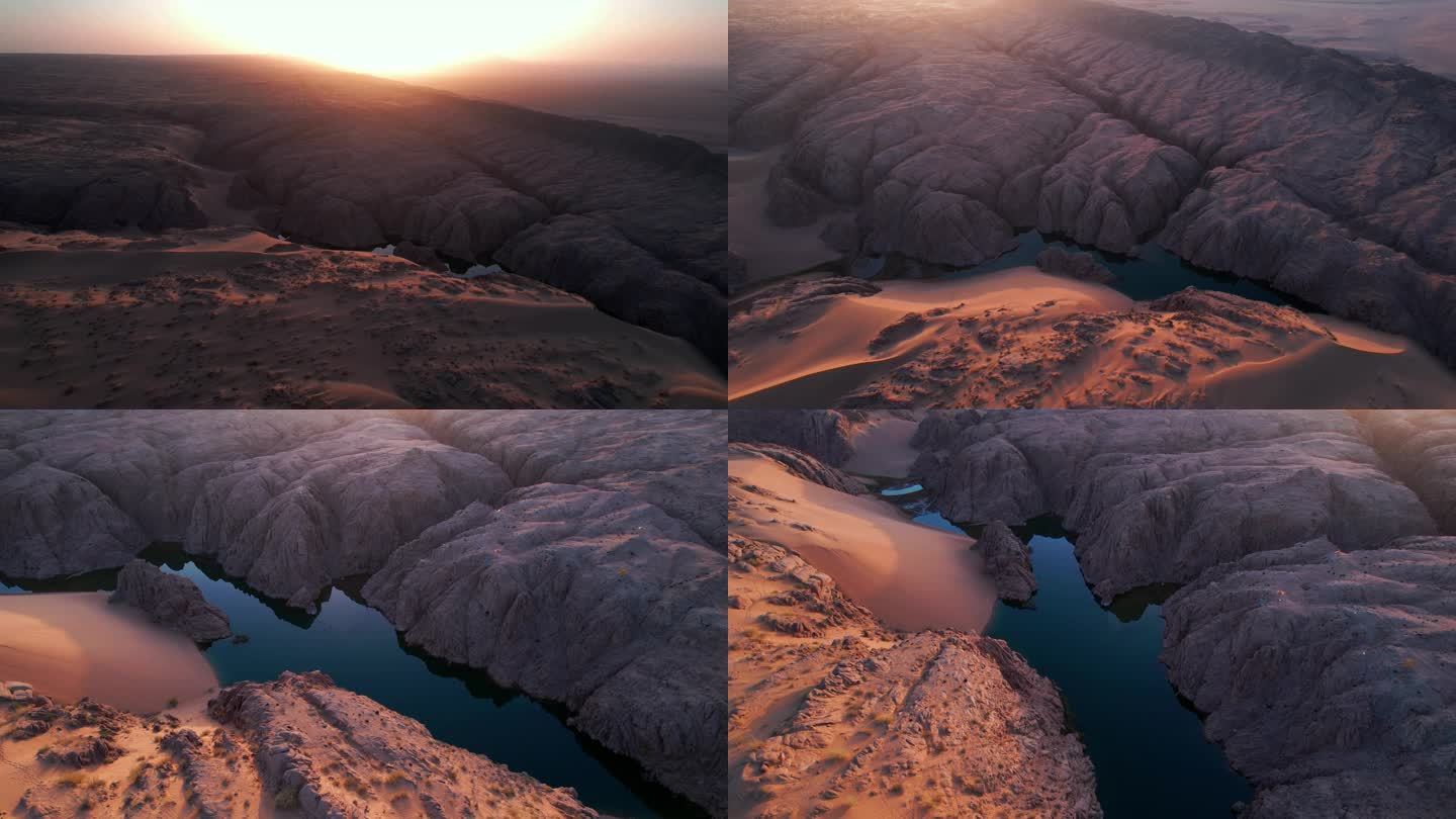 银川 沙漠 阿拉善 隔壁 湖泊 沙漠
