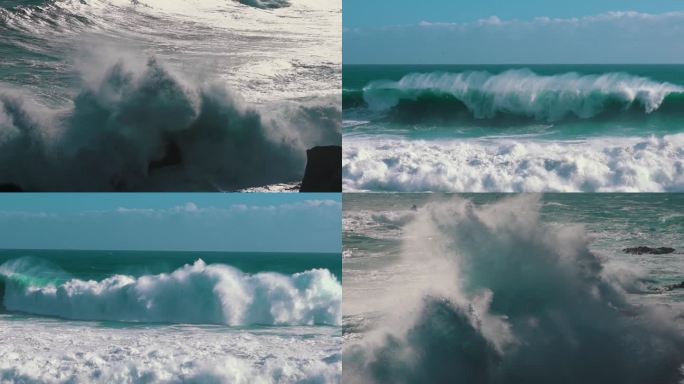 海浪浪花巨浪海洋波涛海岸海水