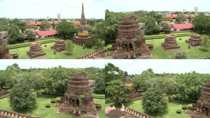 泰国大城府的寺庙遗址